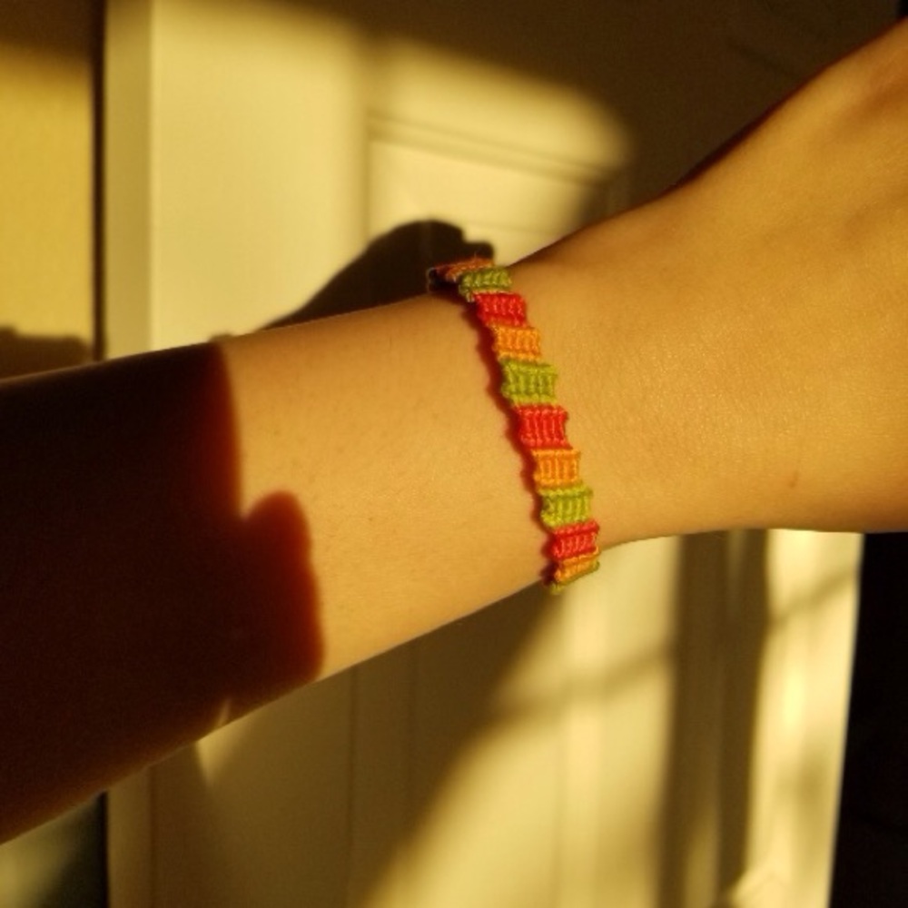 Colorful Woven friendship flip flop Bracelet